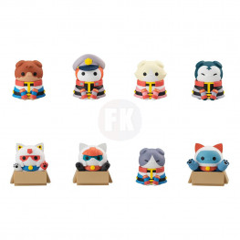 Mobile Suit Gundam Mega Cat Project Trading figúrka 3 cm Nyandam We are the Earth Federation Forces Assortment (8)